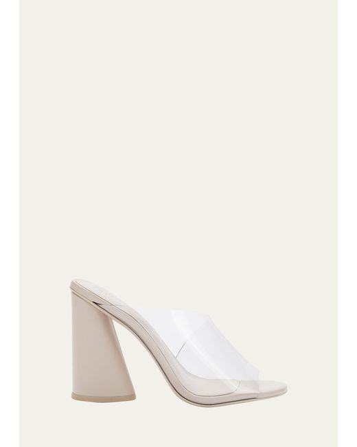 Mercedes Castillo Kuri Vinyl Asymmetrical Mule Sandals