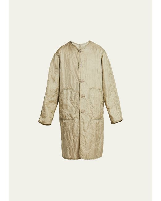 Dries Van Noten Garment-Dyed Onion-Quilted Liner Coat