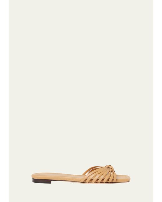 Loeffler Randall Izzie Leather Knot Flat Sandals