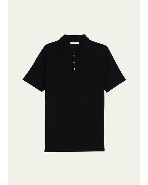 Helmut Lang Wool-Silk Polo Shirt