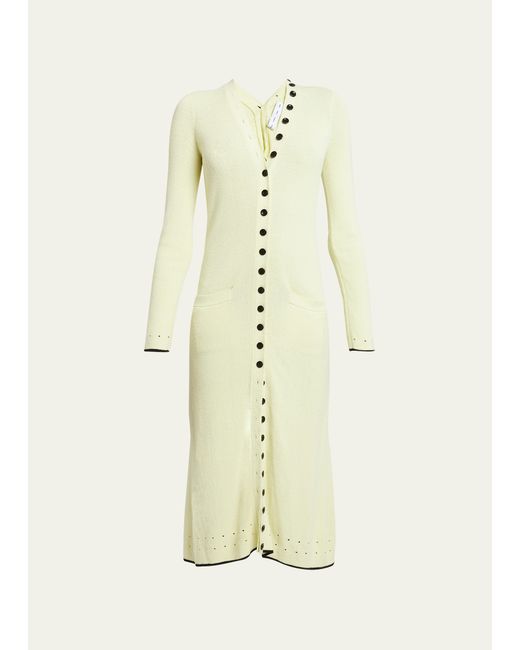 Proenza Schouler White Label Cameron Long-Sleeve Knit Button-Front Dress