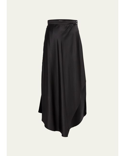 Loro Piana Alin Asymmetric Silk Maxi Skirt