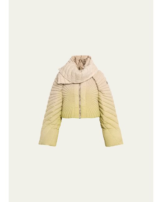 Moncler + Rick Owens Radiance Convertible Oversized Jacket with Funnel Neck