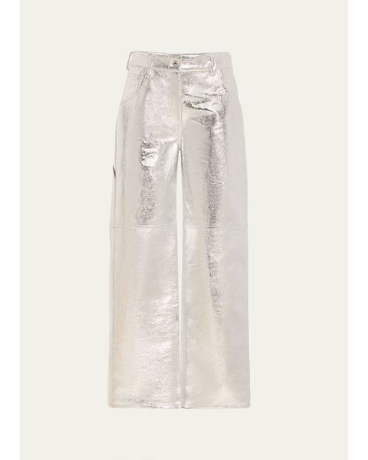 Interior The Sterling Metallic Leather Pants