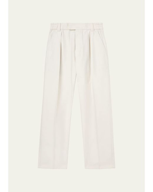 Loro Piana Reinga Organic Cotton Pleated Trousers