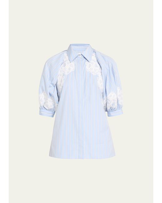 3.1 Phillip Lim Striped Lantern-Sleeve Shirt