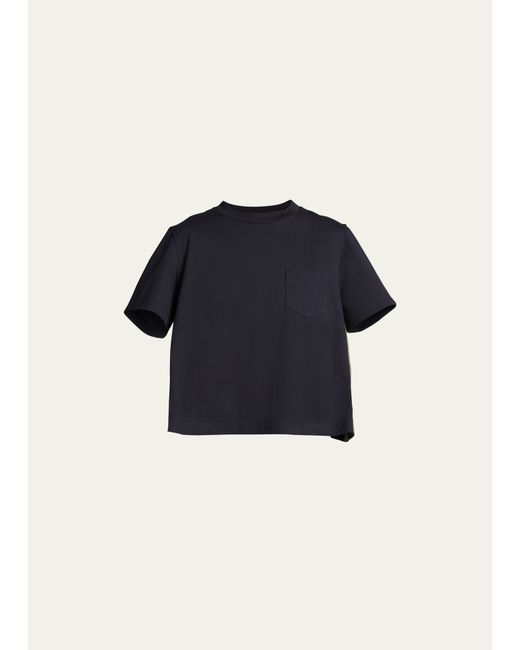 Sacai Boxy Jersey T-Shirt with Nylon Back