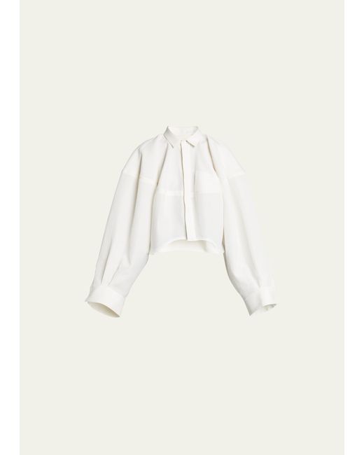 Sacai Cocoon Cropped Button Down Top