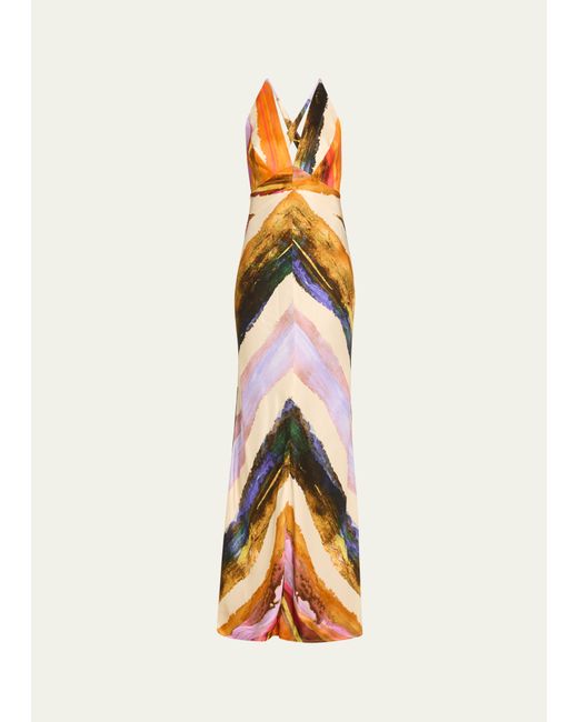Silvia Tcherassi Daniela Abstract-Print Halter Dress