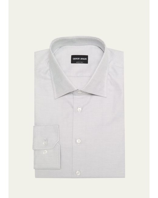 Giorgio Armani Micro-Dot Cotton Dress Shirt