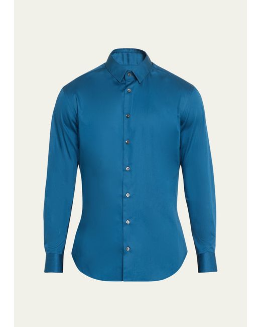 Giorgio Armani Solid Cotton Sport Shirt