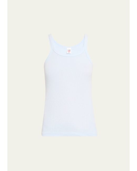Re/Done Ribbed Scoop-Neck Tank Top
