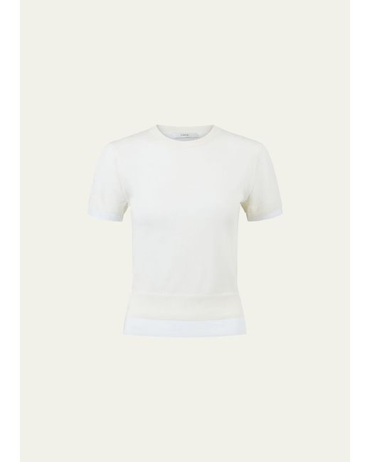 Vince Double-Layer Short-Sleeve T-Shirt