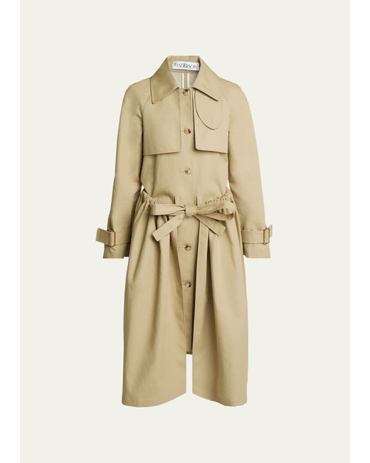 J.W.Anderson Gathered Waist Belted Trench Coat