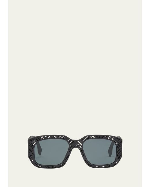 Fendi Shadow Acetate Rectangle Sunglasses