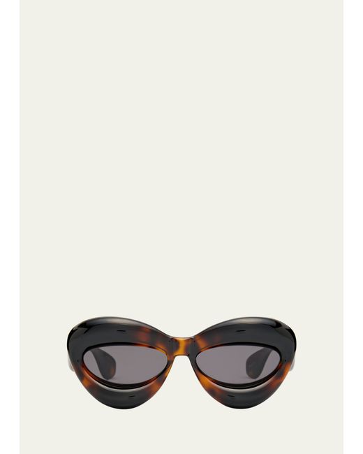 Loewe Inflated Acetate-Nylon Cat Eye Sunglasses