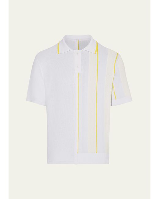 Jacquemus Vertical Striped Polo Shirt