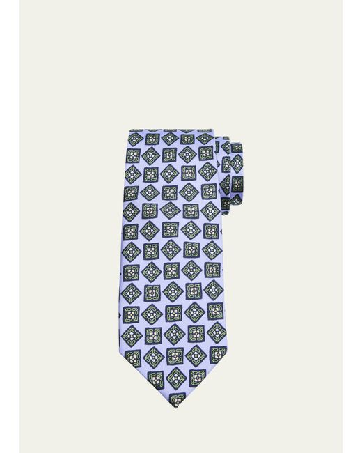 Charvet Silk Medallion-Print Tie