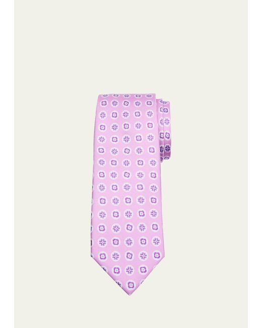 Charvet Silk Geometric-Print Tie