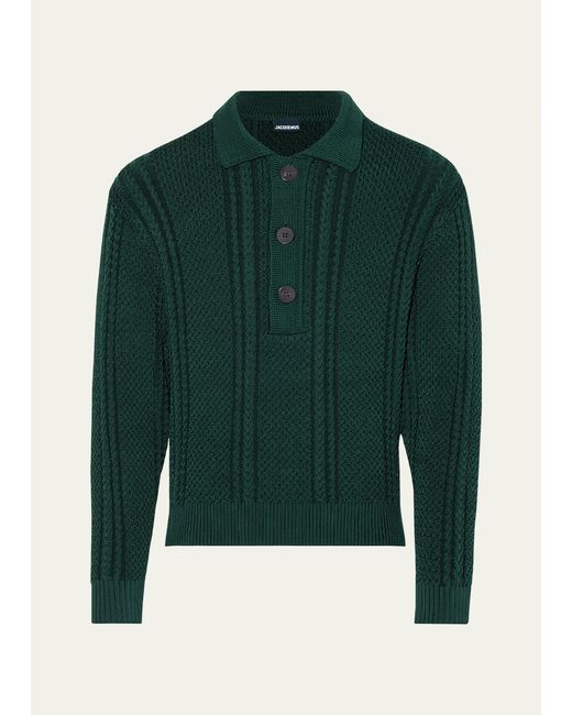 Jacquemus Cable-Knit Sweater with Sailor Collar