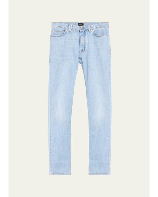 Brioni Slim-Fit Light Wash Denim Jeans