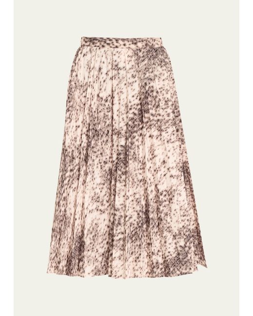 Givenchy Printed Pleated Midi Skirt