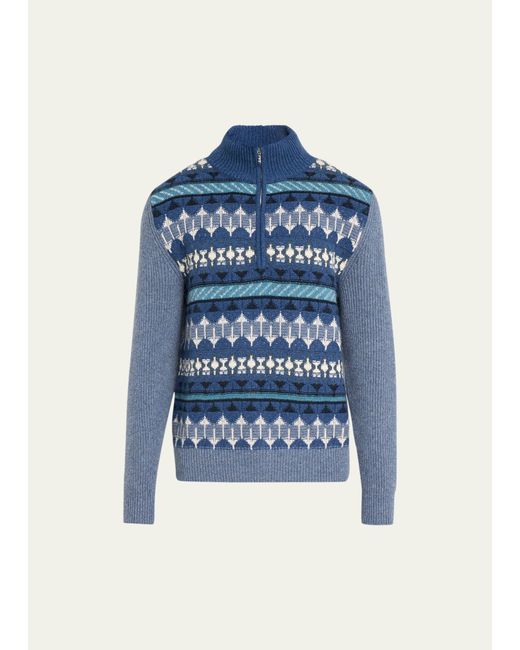 Loro Piana Noel Cashmere Quarter-Zip Sweater