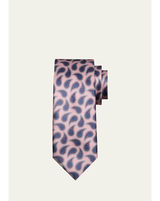 Brioni Silk Paisley-Print Tie