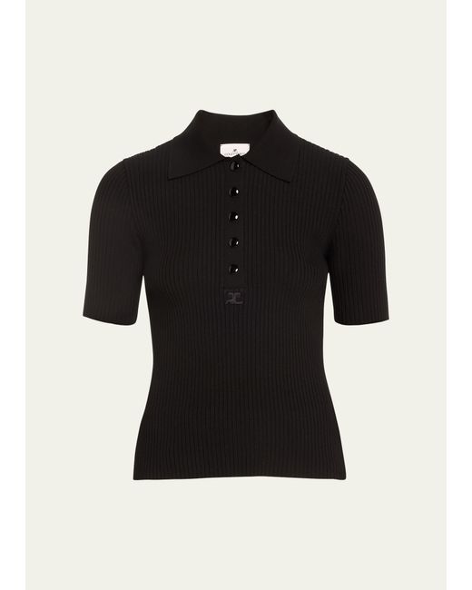 Courrèges Ribbed Polo Top