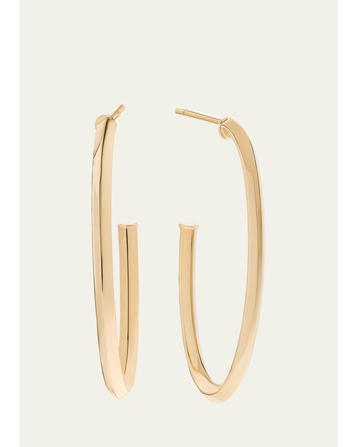 Lana Jewelry 14K Gold Thin Oval Hoop Earrings