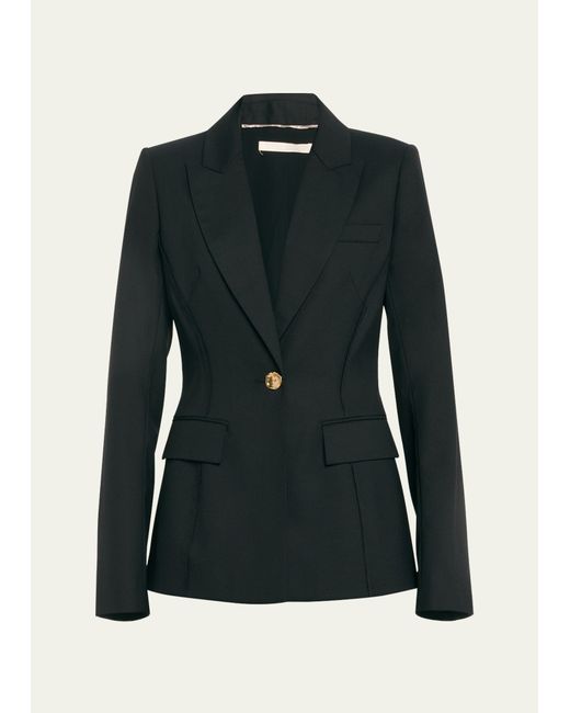 Jason Wu Collection One-Button Fitted Wool Blazer