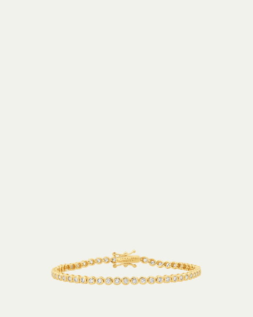 Jennifer Meyer 18K Gold Mini Bezel Tennis Bracelet with Diamonds