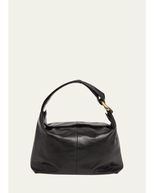 Jil Sander Large Calfskin Leather Hobo Bag