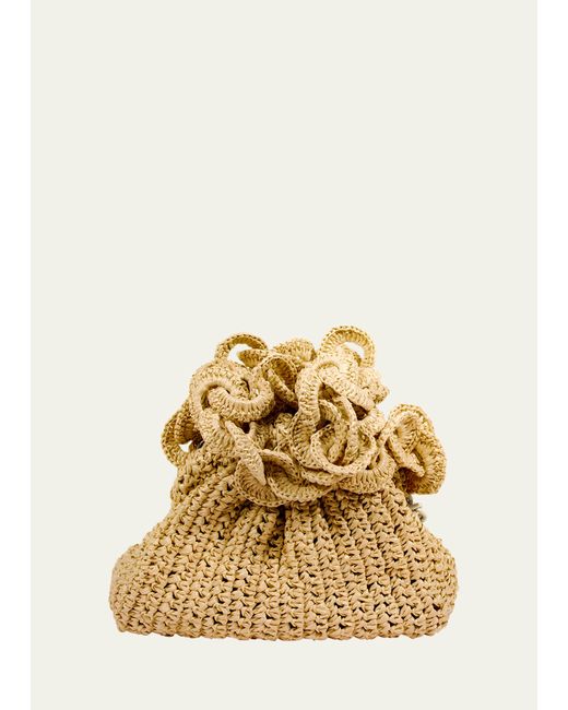 Maria La Rosa Game Mini Circle Crochet Clutch Bag