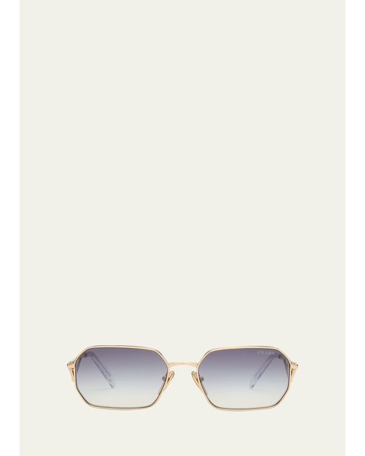 Prada Steel Rectangle Sunglasses
