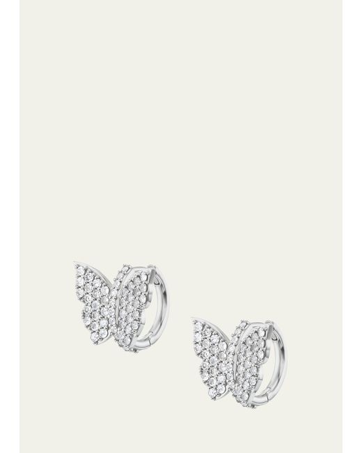 Sheryl Lowe Pave Diamond Butterfly Huggie Earrings