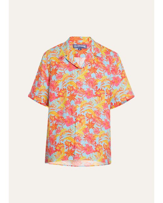 Vilebrequin Tahiti Flower-Print Camp Shirt
