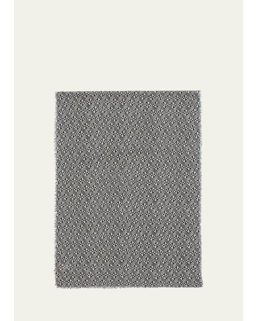Alonpi Wool Geometric-Print Scarf