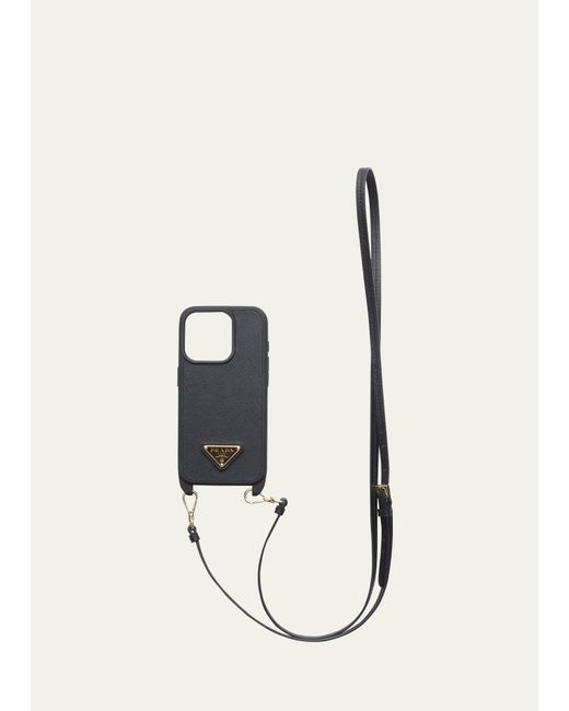 Prada Leather iPhone Case with Strap