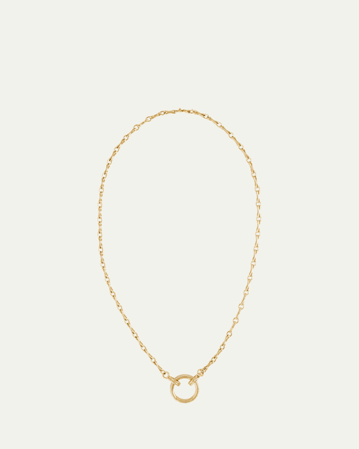Sherman Field, 1967 18K Gold Small Link Chain Necklace with Diamond Key Ring