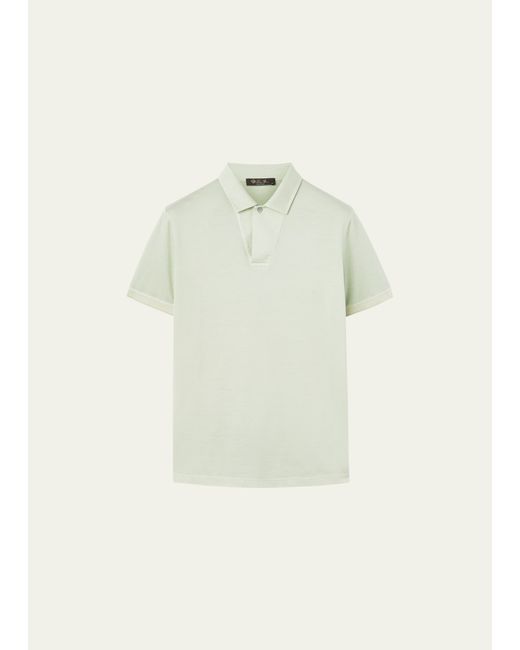 Loro Piana Cotton-Silk Polo Shirt