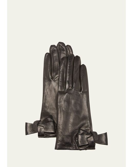 Paula Rowan Minnie Bow Leather Gloves