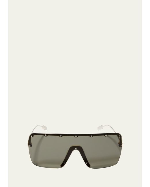 Gucci GG-Logo Metal Shield Sunglasses