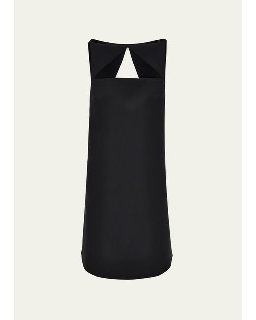 Versace Double Wool Blend Cocktail Dress with Cutout Details
