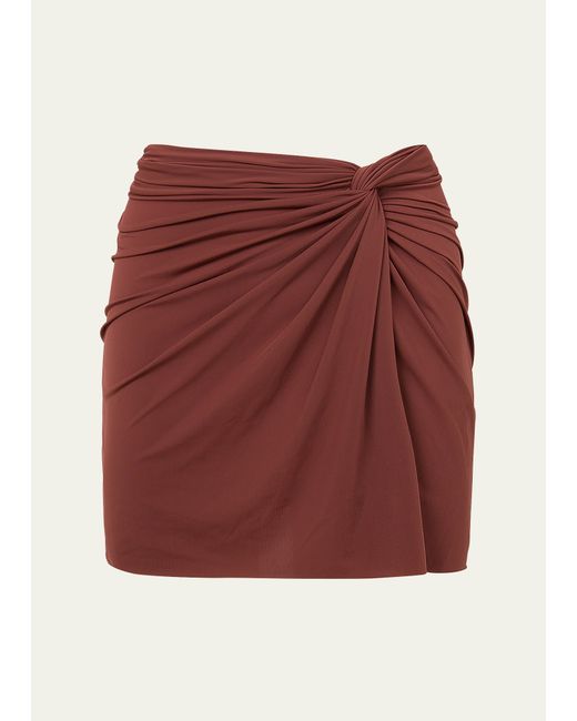 Vix Solid Karen Mini Skirt Coverup