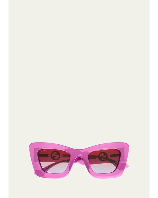 Gucci GG Plastic Cat-Eye Sunglasses