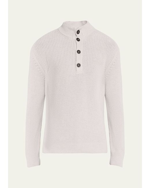 Iris von Arnim Cashmere Four-Button Pullover Sweater