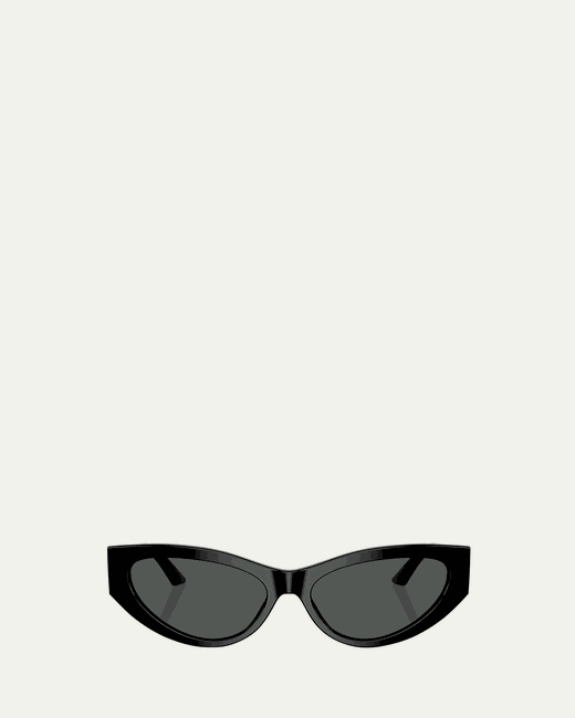 Versace Greca Mixed-Media Cat-Eye Sunglasses
