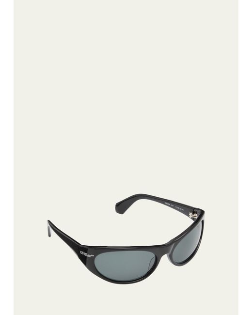 Off-White Napoli Acetate Wrap Sunglasses