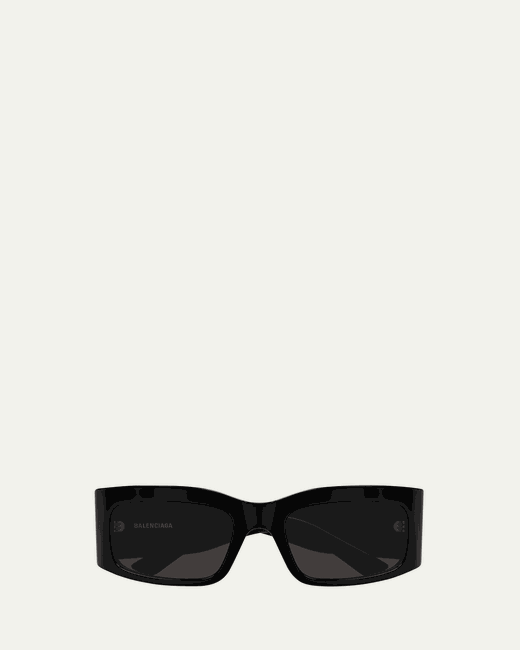 Balenciaga Nylon and Acetate Rectangle Sunglasses